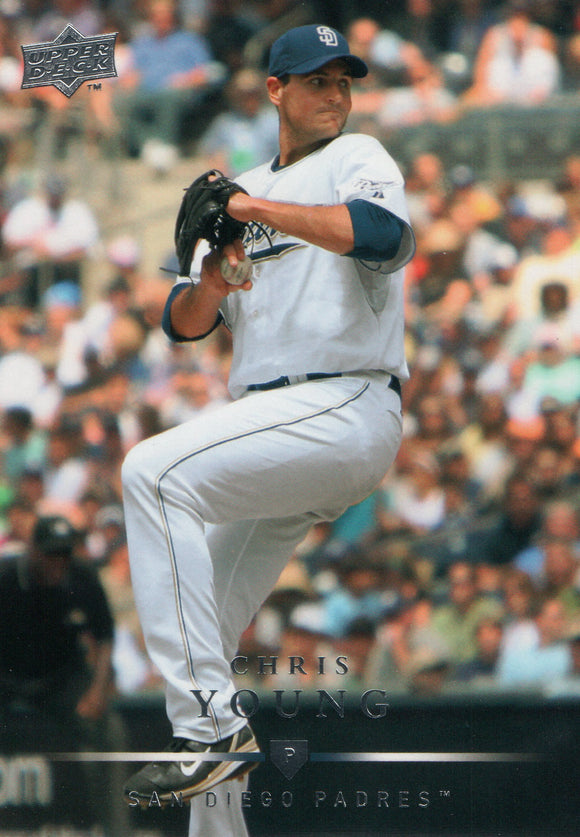 #181 Chris Young San Diego Padres 2008 Upper Deck Series 1 Baseball Card FAM