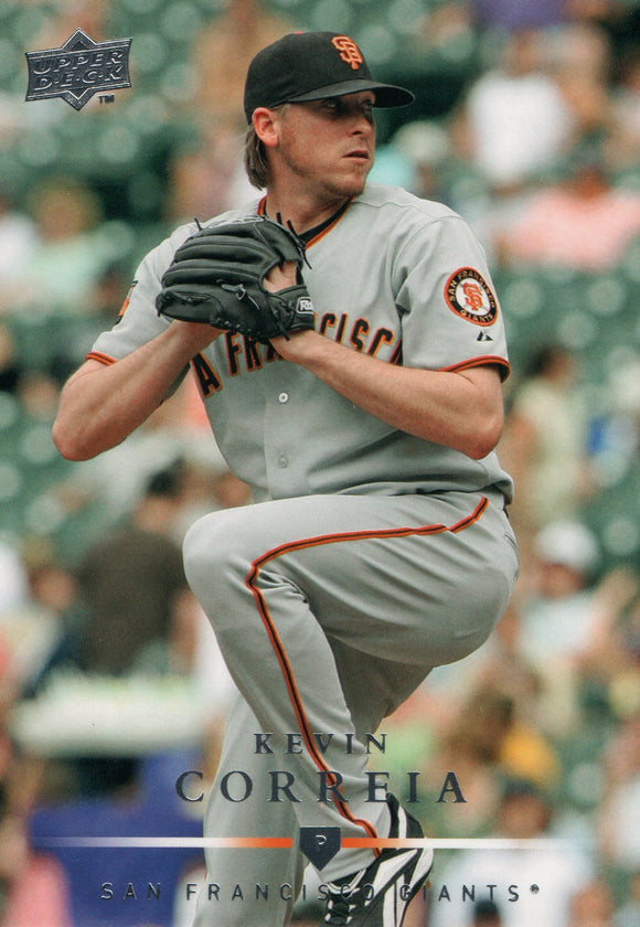 #113 Kevin Correia San Francisco Giants 2008 Upper Deck Series 1 Baseball Card FAM
