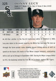#325 Donny Lucy Rookie Chicago White Sox 2008 Upper Deck Series 1 Baseball Card FAM