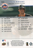 #366 David Wright New York Mets 2008 Upper Deck Series 1 Baseball Card FAN