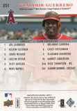#351 Vladimir Guerrero Los Angeles Angels 2008 Upper Deck Series 1 Baseball Card FAN