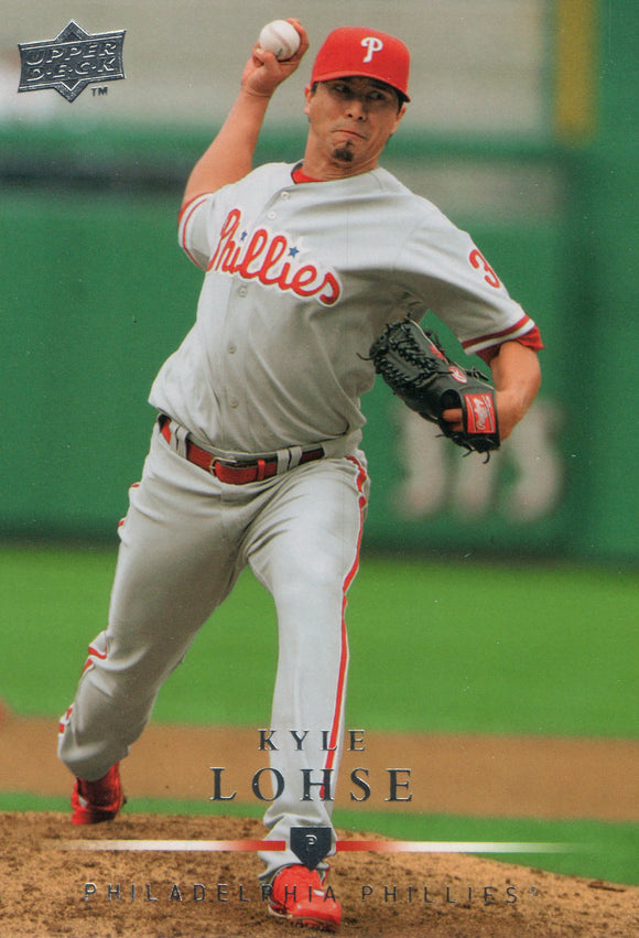 #193 Kyle Lohse Philadelphia Phillies 2008 Upper Deck Series 1 Baseball Card FAN
