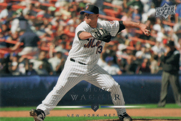 #154 Billy Wagner New York Mets 2008 Upper Deck Series 1 Baseball Card FAN