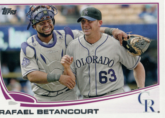 US42 Rafael Betancourt Colorado Rockies 2013 Topps Baseball Card FAO