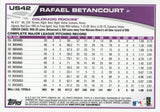 US42 Rafael Betancourt Colorado Rockies 2013 Topps Baseball Card FAO