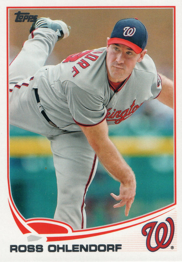 US18 Ross Ohlendorf Washington Nationals 2013 Topps Baseball Card FAO