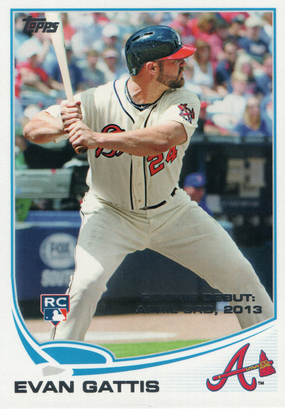 US87 Evan Gattis Rookie Atlanta Braves 2013 Topps Baseball Card FAO