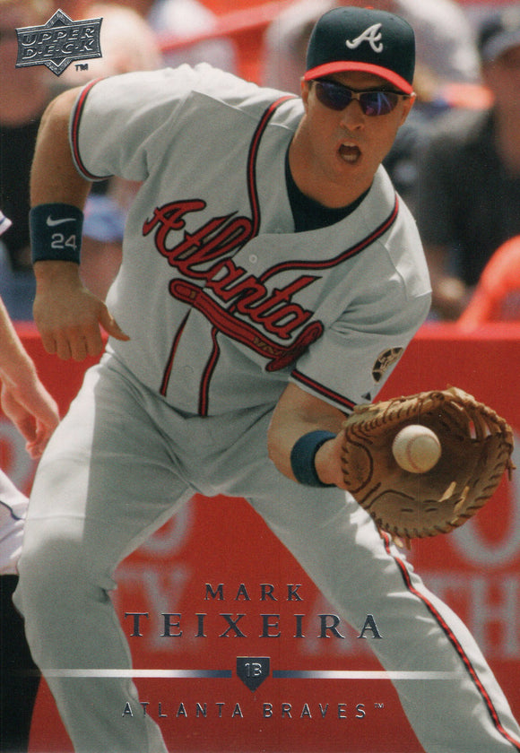 #48 Mark Teixeira Atlanta Braves 2008 Topps Series 1 Baseball Card FAO