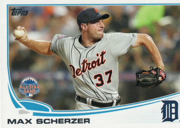 US193 Max Scherzer Detroit Tigers 2013 Topps Baseball Card FAP