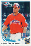 US20 Carlos Gomez Milwaukee Brewers 2013 Topps Baseball Card FAP