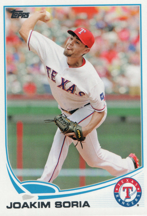 US11 Joakim Soria Texas Rangers 2013 Topps Baseball Card FAP