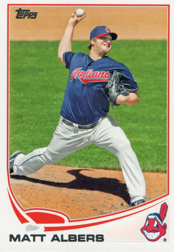 US210 Matt Albers Cleveland Indians 2013 Topps Baseball Card FAP