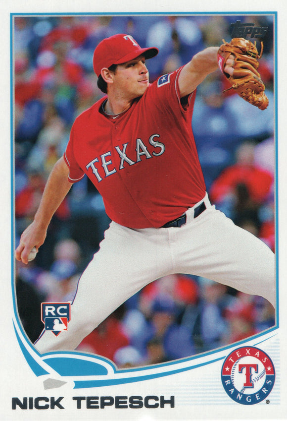 US267 Nick Tepesch Rookie Texas Rangers 2013 Topps Baseball Card FAP