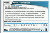 US267 Nick Tepesch Rookie Texas Rangers 2013 Topps Baseball Card FAP