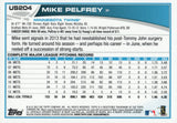 US204 Mike Pelfrey Minnesota Twins 2013 Topps Baseball Card FAP