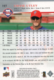 #197 Chase Utley Philadelphia Phillies 2008 Upper Deck Series 1 Baseball Card FAR