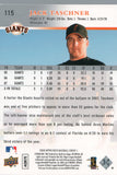 #115 Jack Taschner San Francisco Giants 2008 Upper Deck Series 1 Baseball Card FAR
