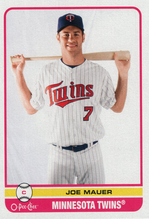 #350 Joe Mauer Minnesota Twins 2009 O-PEE-CHEE Baseball Card FAU