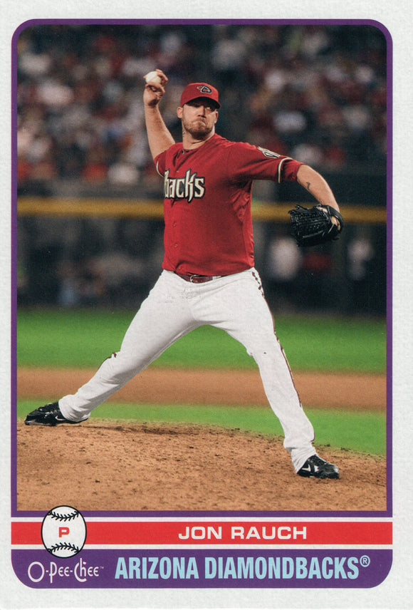#229 Jon Rauch Arizona Diamondbacks 2009 O-PEE-CHEE Baseball Card FAV