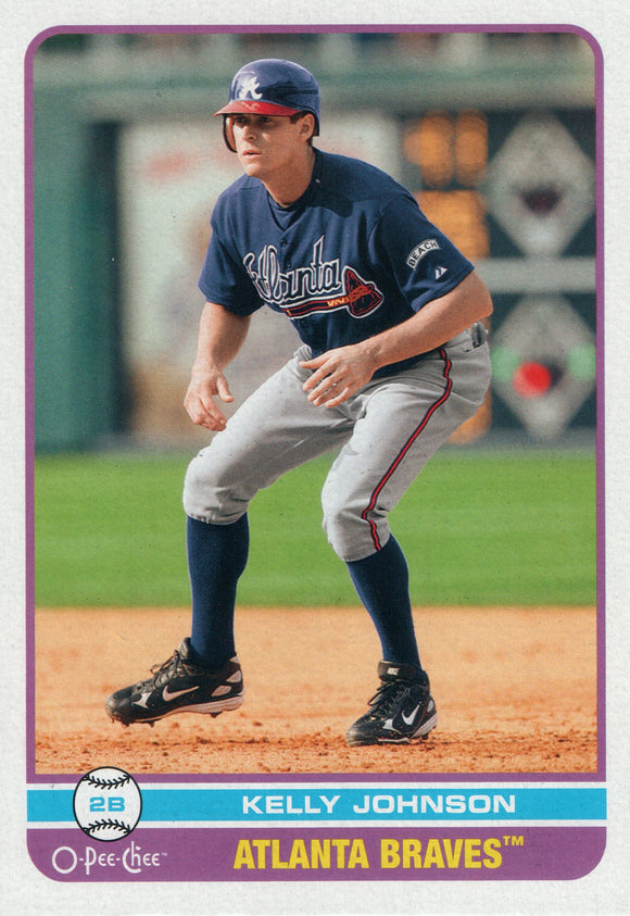 #262 Kelly Johnson Atlanta Braves 2009 O-PEE-CHEE Baseball Card FAV