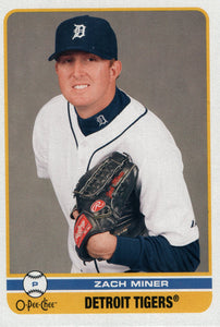 #314 Zach Miner Detroit Tigers 2009 O-PEE-CHEE Baseball Card FAV