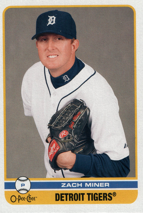 #314 Zach Miner Detroit Tigers 2009 O-PEE-CHEE Baseball Card FAV
