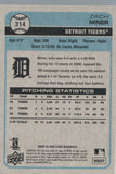 #314 Zach Miner Detroit Tigers 2009 O-PEE-CHEE Baseball Card FAV