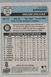 #357 Russ Springer Oakland Athletics 2009 O-PEE-CHEE Baseball Card FAV