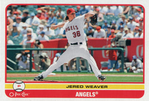 #417 Jered Weaver Los Angeles Angels 2009 O-PEE-CHEE Baseball Card FAV