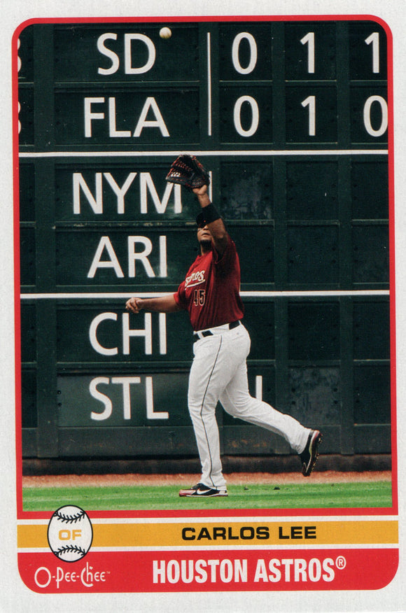 #371 Carlos Lee Houston Astros 2009 O-PEE-CHEE Baseball Card FAV