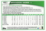 #601 Brandon Moss Oakland Athletics 2013 Topps Baseball Card FAX