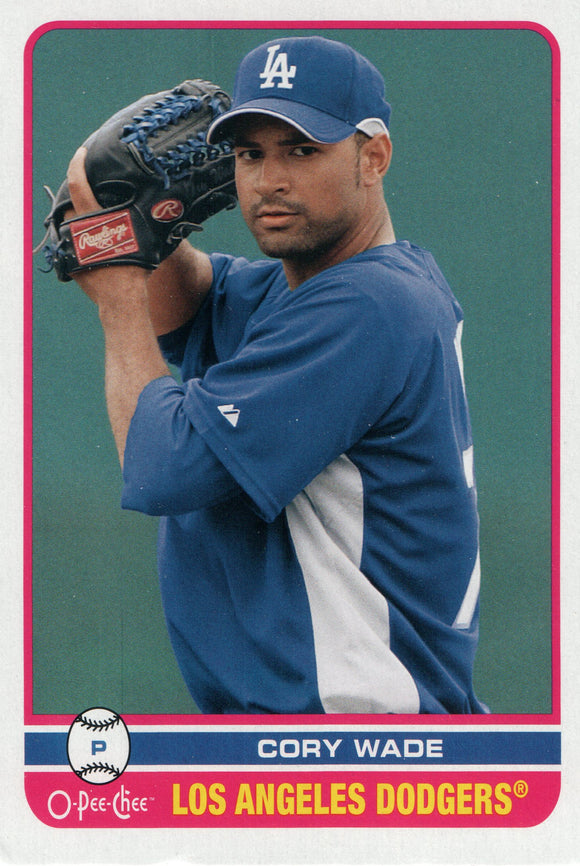 #181 Cory Wade Los Angeles Angels 2009 O-PEE-CHEE Baseball Card FAX