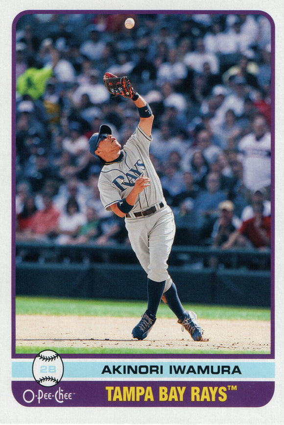 #317 Akinori Iwamura Tampa Bay Rays 2009 O-PEE-CHEE Baseball Card FAX
