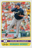 #499 Carlos Villanueva Milwaukee Brewers 2009 O-PEE-CHEE Baseball Card FAX