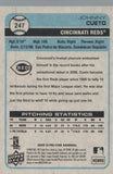 #247 Johnny Cueto Cincinnati Reds 2009 O-PEE-CHEE Baseball Card FAX