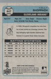 #447 Kelly Shoppach Cleveland Indians 2009 O-PEE-CHEE Baseball Card FAX