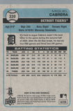 #320 Miguel Cabrera Detroit Tigers 2009 O-PEE-CHEE Baseball Card FAX
