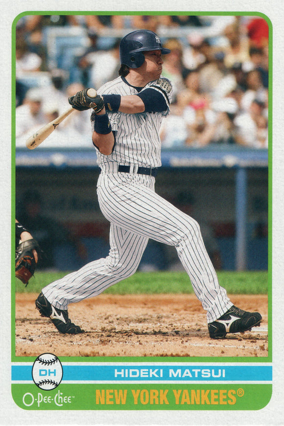 #318 Hideki Matsui New York Yankees 2009 O-PEE-CHEE Baseball Card FAX