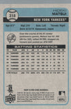 #318 Hideki Matsui New York Yankees 2009 O-PEE-CHEE Baseball Card FAX