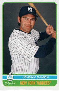 #439 Johnny Damon New York Yankees 2009 O-PEE-CHEE Baseball Card FAX