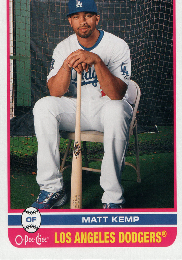 #268 Matt Kemp Los Angeles Dodgers 2009 O-PEE-CHEE Baseball Card FAX