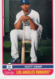 #268 Matt Kemp Los Angeles Dodgers 2009 O-PEE-CHEE Baseball Card FAX