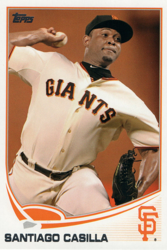 #333 Santiago Casilla San Francisco Giants 2013 Topps Baseball Card FAY