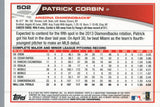 #502 Patrick Corbin Arizona Diamondbacks 2013 Topps Baseball Card FAY