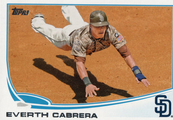 #412 Everth Cabrera San Diego Padres 2013 Topps Baseball Card FAY