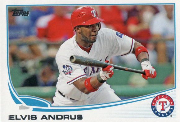 #436 Elvis Andrus Texas Rangers 2013 Topps Baseball Card FAY