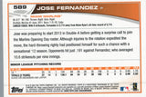 #589 Jose Fernandez Miami Marlins 2013 Topps Baseball Card FAY