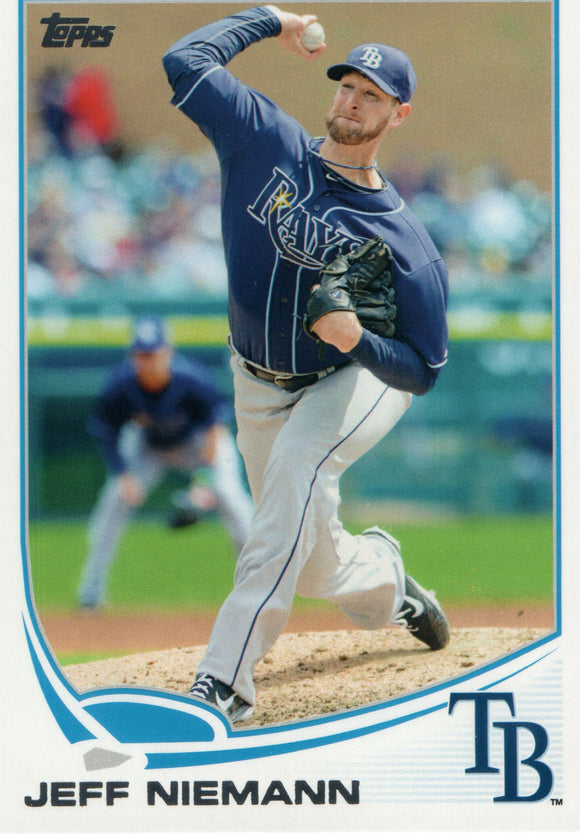 #542 Jeff Niemann Tampa Bay Rays 2013 Topps Baseball Card FAY