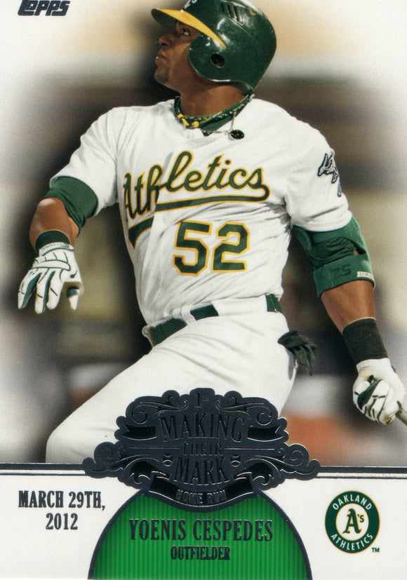 MM-1 Yoenis Cespedes Oakland Athletics 2013 Topps Baseball Card FAY