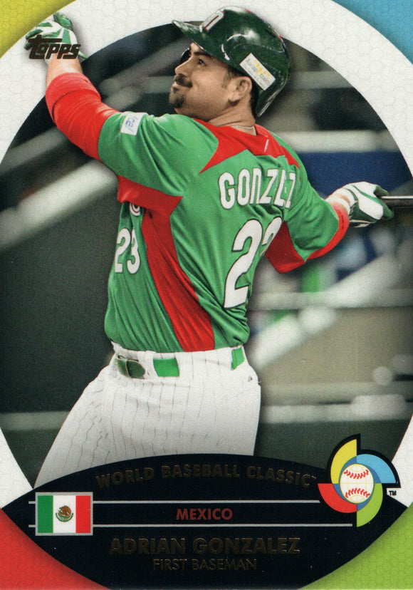WBC-7 Adrian Gonzalez Mexico 2013 Topps Baseball Card FAY